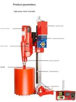Machine de forage diamantée pour béton robuste 5150W, nouveau modèle 300mm avec support, moteur 220V pour la découpe du béton