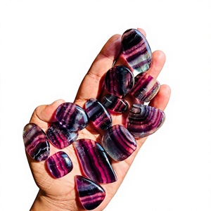Piedra de Fluorita Arcoíris Natural de Alta Calidad, Cristal Energético, Curación del Amor, Tallado de Sombra, Cabujón Pulido, Piedra Artesanal para Joyería - Product Image 1