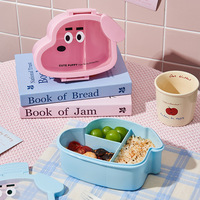 Boîte à lunch bento pour enfants, 3 compartiments, anti-fuite, sans BPA, écologique, en plastique, vente flash