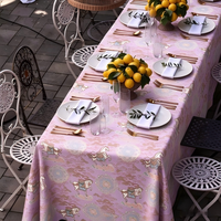 Nappe Jacquard Vintage Noire Motif Mandala Cheval, Housse de Table Tissée pour Mariage, Banquet, Fête de Jardin, Décoration d'Hôtel