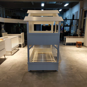 เตียงสองชั้นไม้จริงทรงบ้านต้นไม้ทันสมัย ขนาดทวินโอเวอร์ทวิน/ทวินโอเวอร์ฟูล สำหรับเด็ก - Product Image 3