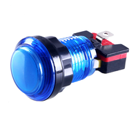 Interrupteur à bouton-poussoir d'arcade illuminé de 32mm avec lampe à LED-rouge, bleu, blanc, vert, jaune pour machine de jeu d'arcade