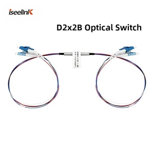 ISEELINK D2x2B Interruptor Óptico Dual 2x2 5V con Bloqueo/Sin Bloqueo 1M Conector LC <span class=keywords><strong>de</strong></span> Bypass Mecánico <span class=keywords><strong>de</strong></span> Fibra Óptica 1260-1650nm 1 Año - Product Image 2