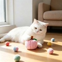 Jouet en peluche pour animaux de compagnie en forme de pêche, personnalisé, de haute qualité, doux, à mâcher, interactif, pour l'anxiété des chiots