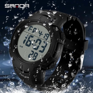 Led <strong>Analog</strong> Waterproof Clock Sanda 269 Men Black Wrist <strong>Watches</strong> Dual Time Quartz Digital Sports <strong>Watch</strong> Relogio Masculino - Product Image 2