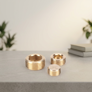 Manchon fileté hexagonal en laiton M10 métrique, entièrement fileté, droit, usiné CNC, pour usage industriel lourd, pour raccord de tuyau - Product Image 3