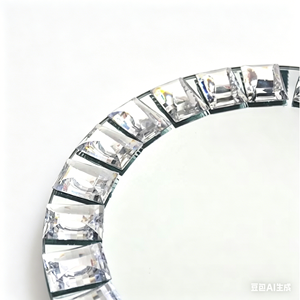 จานรองแก้วกระจกประดับอัญมณีสำหรับงานแต่งงานขายส่ง - Product Image 5