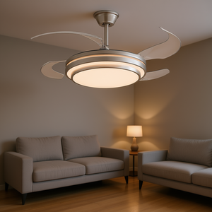 Ventilador de Techo LED Moderno de 42 Pulgadas con Control Remoto, Motor DC, 6 Velocidades, Funcionamiento Silencioso, Montaje Empotrado para Sala de Estar - Product Image 2