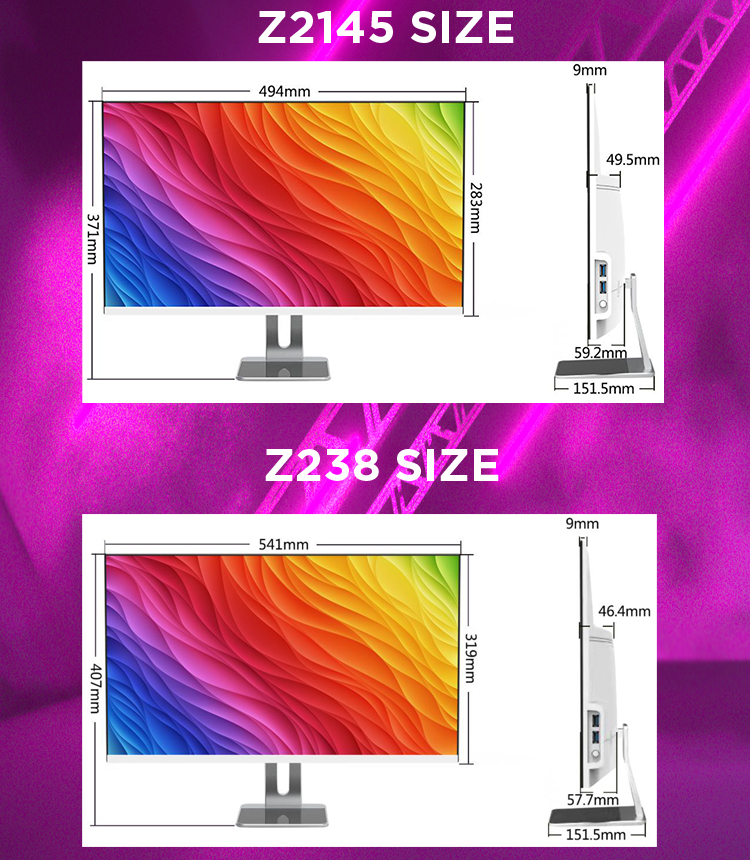 23.8inch Core I3 I5 I7 AIO Business Gamer Desktop Mo<i></i>noblock Gaming Computer All in One PC