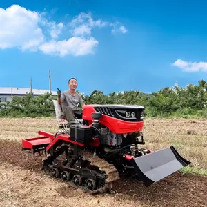 YUESHAN crawler mini tractor Factory price agricultural crawler tractor 25hp 35hp farm garden universal