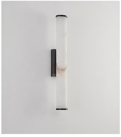Applique murale LED moderne de luxe en cuivre pour chambre à coucher et hôtel, éclairage décoratif intérieur en albâtre naturel avec abat-jour en albâtre