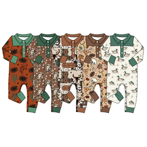 Ropa Casual de Primavera/Otoño para Niños Recién Nacidos, Diseño de Patos y Alces, 95% Algodón, 5% Elastano, Tela de Lana Peinada, para Hermanos - Product Image 2