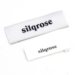 Kết thúc gấp dệt may Twill chăm sóc quần áo tag may trên tùy chỉnh cá nhân Logo bông vải in nhãn dệt Nhãn quần áo - Product Image 4