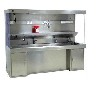 Plan de travail de laboratoire en acier inoxydable 30 avec évier et rangement pour usage hospitalier - Product Image 1