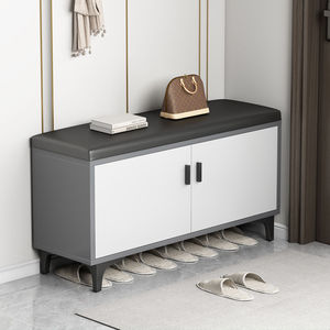 Modern Adjustable <b>Small</b> Shoe with <b>Cushion</b> Storage Seating for Entryway - Product Image 4