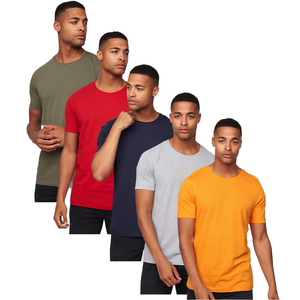 T-Shirt da Uomo Casual in 100% Cotone da 220 Grammi, Traspirante e Assorbente, Tinta Unita, Vestibilità Regolare per Uso Quotidiano - Product Image 1