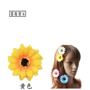 ดอกทานตะวันประดิษฐ์ Wen Hope ฐานดอกไม้ผ้าไหม สำหรับตกแต่งงานแต่งงานและบ้าน - Product Image 5