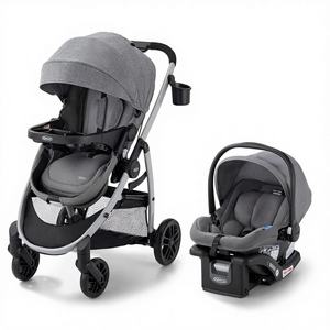 Système de voyage modulaire 3 en 1 en polyester et alliage d'aluminium, siège auto pour bébé et tout-petit, poussette, marcheur pliable pour bébé, <span class=keywords><strong>Ellington</strong></span>, fabriqué en Chine - Product Image 1