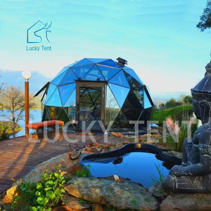 Tente dôme insonorisée pour le <span class=keywords><strong>camping</strong></span> en verre géodésique Tente dôme en verre de luxe pour le jardin de villégiature - Product Image 5