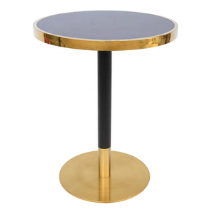 Wholesale Restaurant Black & Gold <b>Table</b> Base Stainless Steel Single Column <b>Round</b> Pedestal Stand Easy Clean - Product Image 5