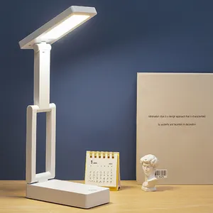Luminária led de alta qualidade para leitura, para escritório, 3 cores, lâmpada de mesa de estudo