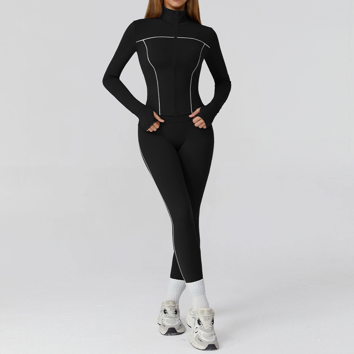 เสื้อแจ็คเก็ต 2036 และ กางเกง 2036 - สีดำระดับไฮเอนด์