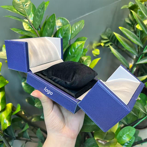 Factory Wholesale In Stock Custom Brand Bangle <b>Box</b> With Luxury Packaging Bag & Paper <b>Box</b> For Women,Leather Double Door <b>Ring</b> <b>Box</b> - Product Image 2