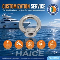Écrou à œil de levage en acier inoxydable 316 marine M12 DIN582, boulon à œil de levage, accessoires de quincaillerie pour bateaux, kayaks, yachts