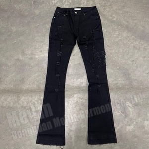 Jeans évasés de style vintage, de haute qualité, personnalisés par OEM, style punk, jeans évasés pour hommes - Product Image 3