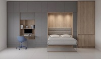 Muebles para el hogar de alta calidad, ahorro de espacio, cama de pared personalizada con sofá