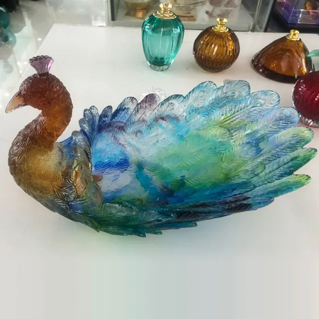 Figura de cristal de murano de alta calidad, decoración de Navidad, búho