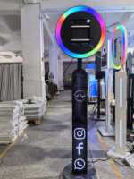 Photomaton iPad portable avec écran LED personnalisable et flight case pour la location d'événements, mariages et fêtes – Machine séparable