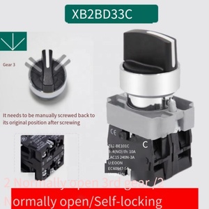 Interruptor Selector <span class=keywords><strong>de</strong></span> Llave, Easy Harmony XB2, Metal, Negro, 22mm, Llave No. 455, 2 Posiciones, Permanecer Colocado, Lado Izquierdo Extraíble, 1NO - Product Image 5