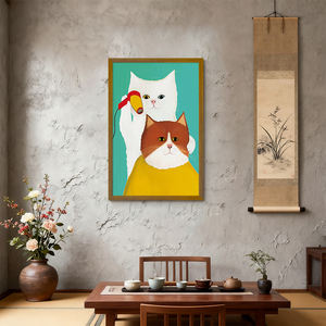 Arte <span class=keywords><strong>de</strong></span> <span class=keywords><strong>dibujos</strong></span> <span class=keywords><strong>animados</strong></span> <span class=keywords><strong>japoneses</strong></span> gato divertido peluquería pared arte pintura moderna sala <span class=keywords><strong>de</strong></span> estar niños habitación decoración póster pared pintura - Product Image 5