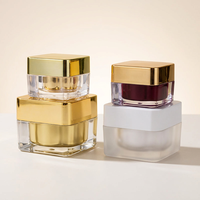 Pot de crème pour les yeux givré de luxe au design élégant, série de pots en acrylique à paroi épaisse, 5g 10g 15g 20g 25g 30g