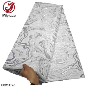 Tessuto di pizzo in Organza di broccato di <span class=keywords><strong>Tulle</strong></span> francese <span class=keywords><strong>ricamato</strong></span> luminoso <span class=keywords><strong>per</strong></span> abito da festa - Product Image 6