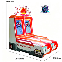 Machine de jeu d'arcade de bowling pour enfants à 2 joueurs, à monnayeur, avec système de rédemption de tickets, pour usage intérieur en parc d'attractions