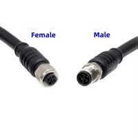 Conector M12 Personalizado, Enchufe GX12 de 4, 5 y 8 Pines, Arnés Macho y Hembra, Cable Ethernet, Ensamblaje de Cable con Clasificación IP67, Cobre, PVC, Electrónico