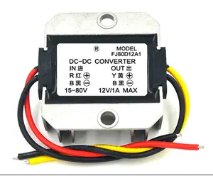 36V 48V (15-80V) đến 12V 1A 2A 3A DC để DC bước xuống chuyển đổi cung cấp điện mô-đun cho âm thanh Stereo Xe Hơi