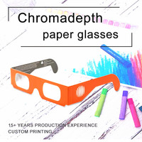 Lunettes 3D RP Paper à séparation spectrale rouge et bleue avec lentille à réseau de diffraction et Chromadepth en plastique