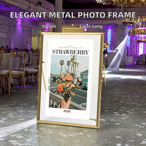 Cadre photo élégant en métal sur pied pour décoration de mariage, sérigraphie 2 couleurs, vente en gros - Product Image 2