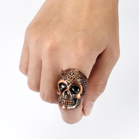 Juego de Jigger para Cócteles con Diseño de Calavera en Oro Rosa, 60ml 90ml, Acero Inoxidable 304, Vaso Medidor Premium con Anillo, Regalo para Bar, Fabricación OEM ODM