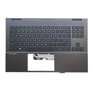 สำหรับแล็ปท็อป <span class=keywords><strong>HP</strong></span> <span class=keywords><strong>OMEN</strong></span> <span class=keywords><strong>15</strong></span>-<span class=keywords><strong>EK</strong></span> <span class=keywords><strong>15</strong></span>-EN 15Z-EN100 ฝาครอบด้านบนพร้อมที่พักมือและคีย์บอร์ด สีขาว ไฟ RGB Backlit รุ่น M00666-001 M00667-001 - Product Image 3