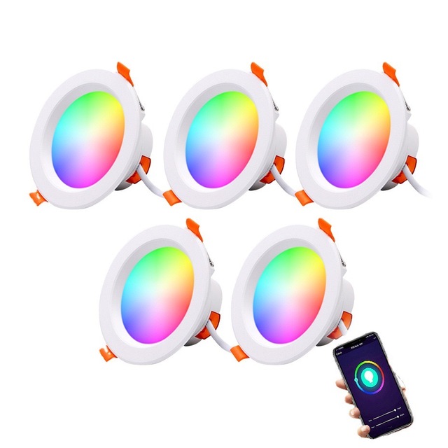 Recessed Commercial Household Ceiling Rgb Led Down Lights 9w Smart Led Downlights Recessed Lighting