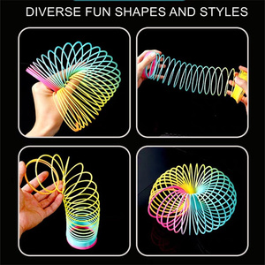Nouveauté Glow-in-The-Dark Coil Spring Glow Coil Spring Toy Springs Rainbow Magic Fidget Toys for Carnival Prize <span class=keywords><strong>Pinata</strong></span> Fillers - Product Image 6