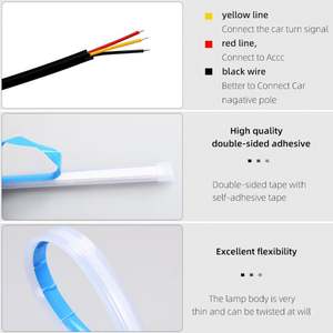 Juego de 2 Barras de Luz de Conducción Diurna (DRL) de 24V, Accesorios de Estilo para Coche con Señal de Giro para Camión, Lámpara de Tira de Guía Universal para Automóvil de 24V - Product Image 6
