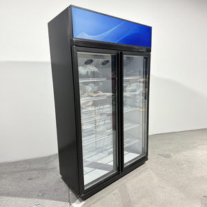 Enfriador Vertical de Bebidas con 2 Puertas de Vidrio para Supermercado, Exhibidor de Bebidas con Puerta de Vidrio, Refrigerador para <span class=keywords><strong>Coca</strong></span>-Cola - Product Image 3