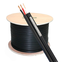 Câble coaxial haute vitesse RG59+2C, câble vidéo RG59, câble d'alimentation, câble CCTV en cuivre nu