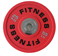 Plaques de musculation en caoutchouc durable noir/gris pour équipement de salle de sport commerciale