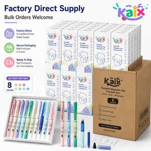 Stylo plume effaçable à capuchon magnétique, design coloré KAIX, marque privée, pointe à capuchon de 0,38 mm, stylo plume pour étudiants, pour la vente <span class=keywords><strong>en</strong></span> <span class=keywords><strong>ligne</strong></span> - Product Image 6
